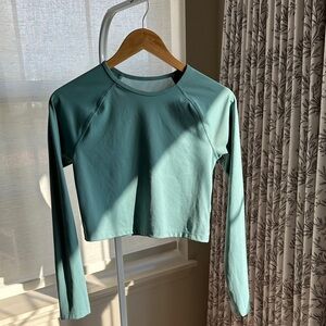 Old Navy Teal Long Sleeve Crop Top